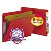 Smead End Tab Classification Folder 8-1/2 x 11", Red, PK10, Expanded Width: 2" 26783